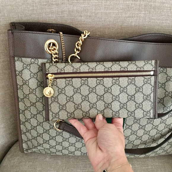 Authentic Gucci Rajah large tote bag brown monogram coated canvas - Picture 11 of 15